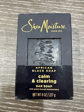 NWT Shea Moisture African Black Soap calm & clearing Bar soap